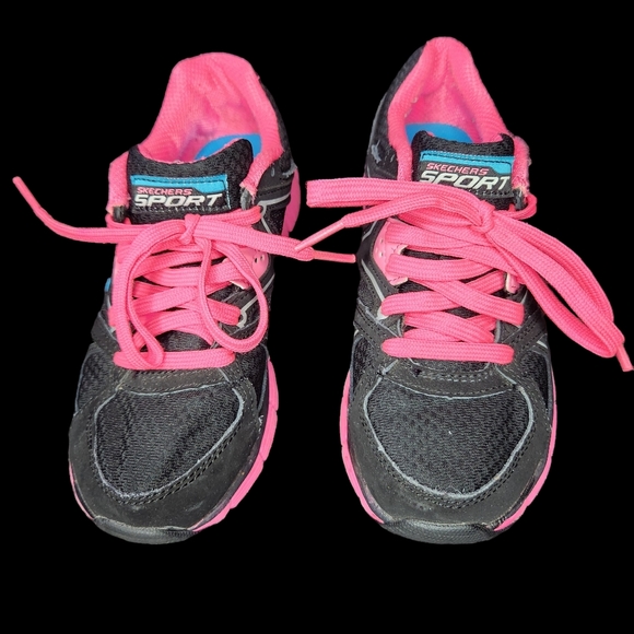 Skechers Black and Pink Sport Sneakers - Picture 3 of 7
